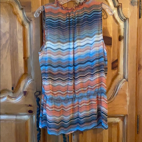 Sheer Shell with Ruffle Trim - Picture 4 of 4